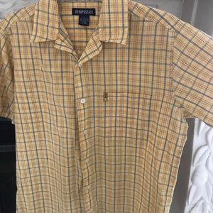 Aero button down plaid shirt